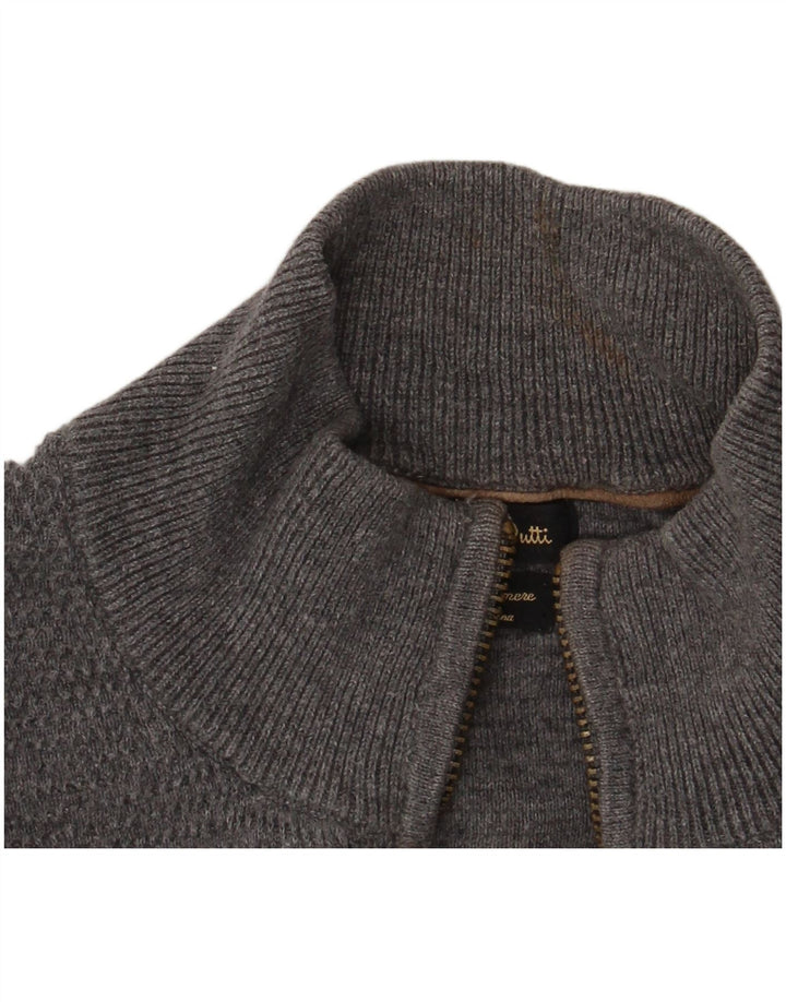 Massimo Dutti Jersey Cárdigan Cremallera Completa Hombre XL Gris