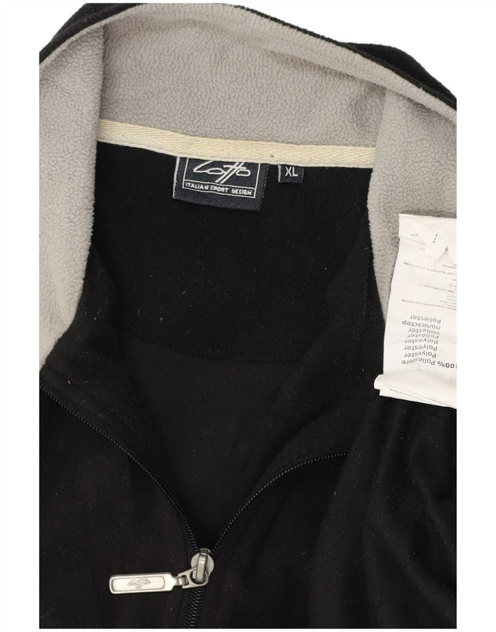 LOTTO Jersey Polar Hombre con Cremallera y Cuello XL Poliéster Negro