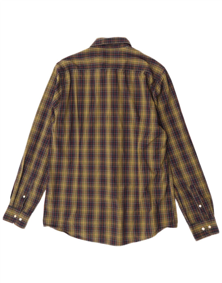Barbour Camisa Entallada De Algodón A Cuadros Caqui Grande Para Hombre
