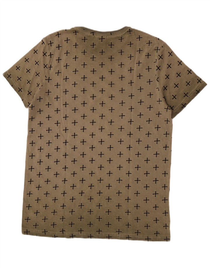Scorpion Bay Camiseta con estampado abstracto para hombre Top de algodón caqui mediano