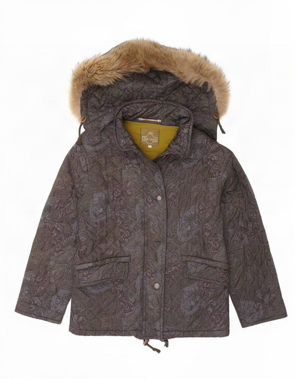 Chaqueta acolchada con capucha Colmar para mujer IT 42 Medium Brown Paisley