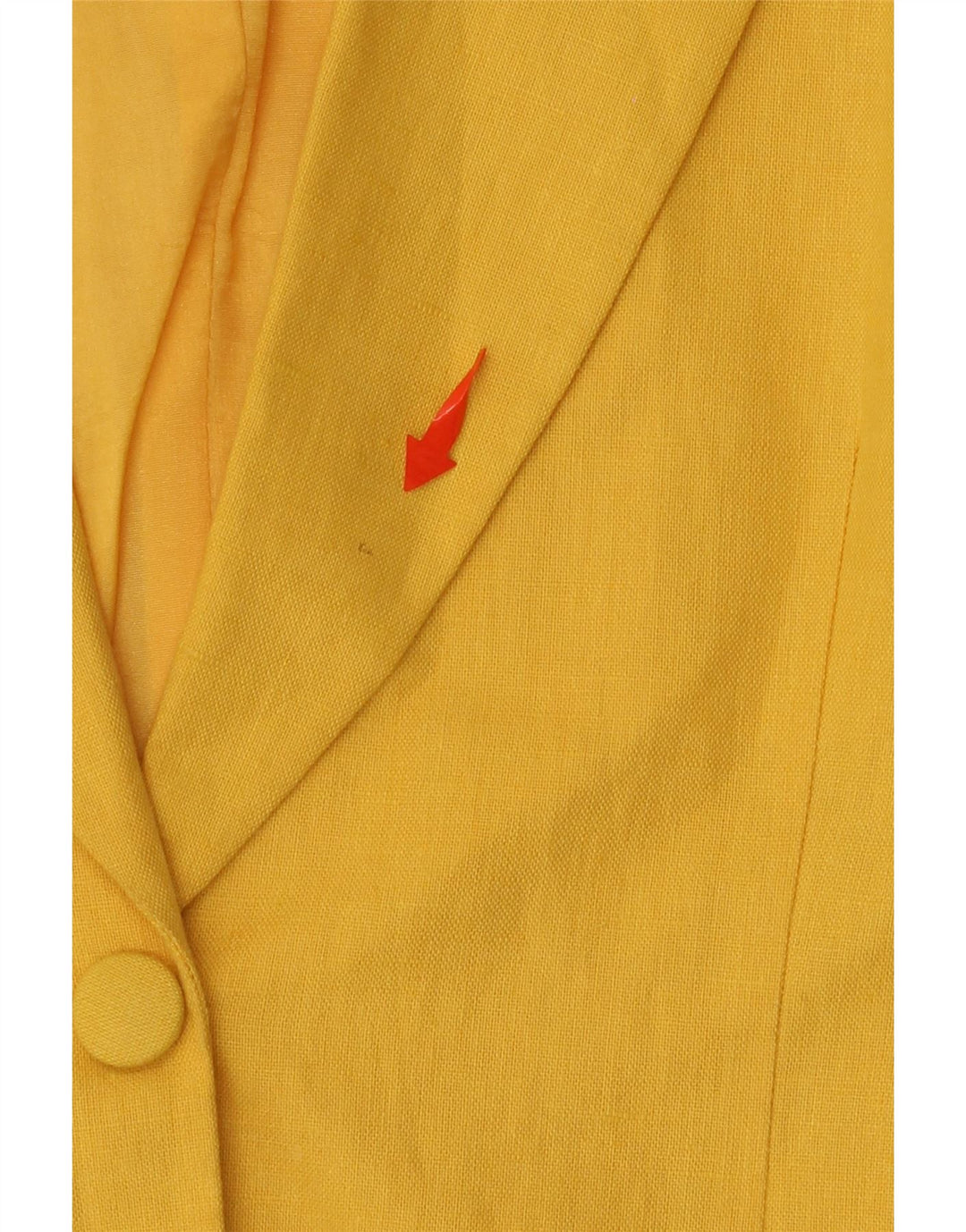 POP 84 Chaqueta tipo blazer de 2 botones para mujer UK 40 Medium Yellow Linen