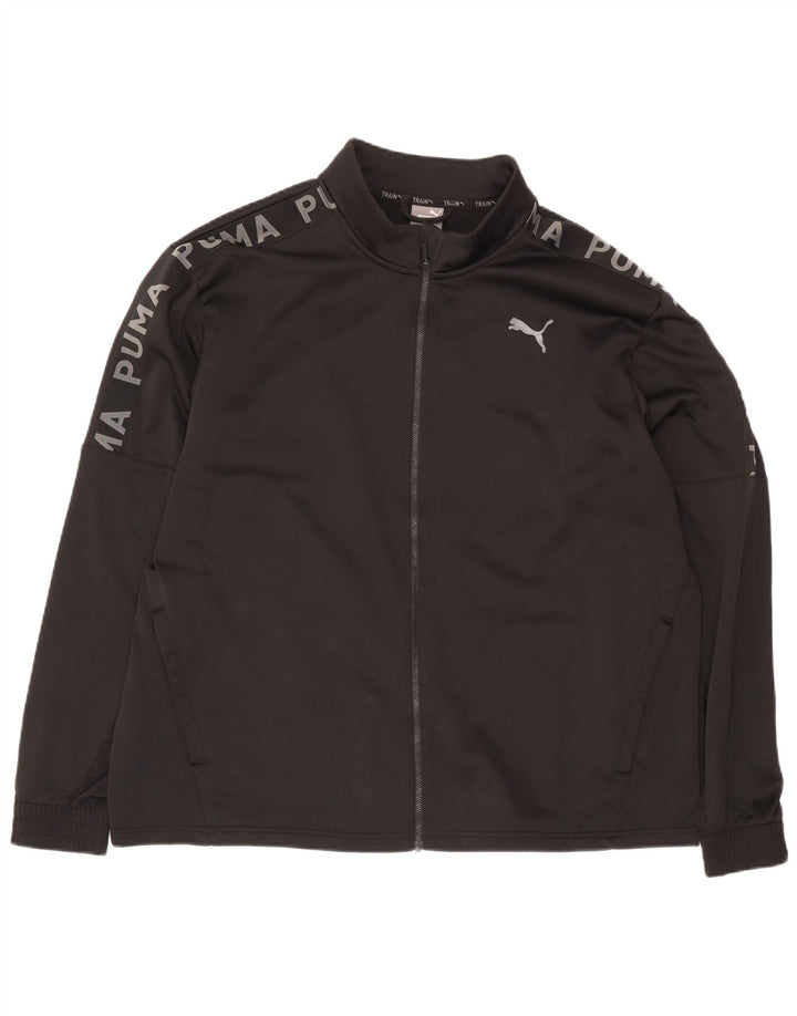 Puma Mens Graphic Chándal Top Chaqueta 2XL Negro Poliéster