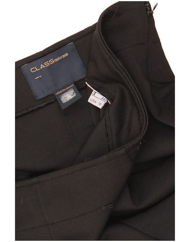 ROBERTO CAVALLI Pantalones casuales de clase para mujer IT 44 Medium W32 L30 Negro