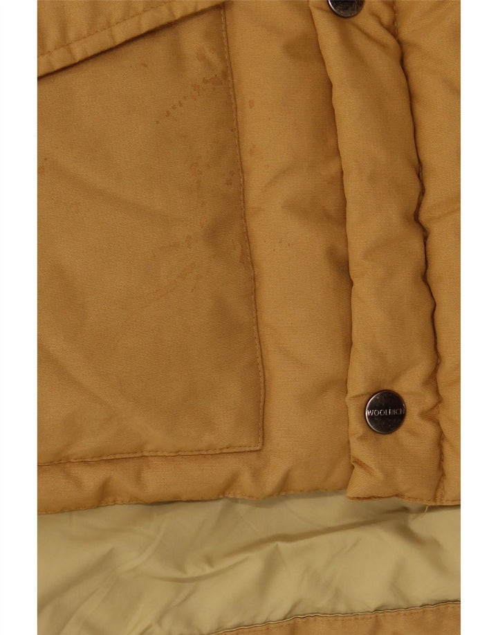 Woolrich Chaleco acolchado para hombre UK 40 Large Nylon amarillo