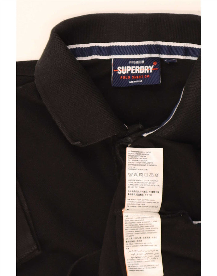 Superdry Polo Para Hombre De Algodón Negro Mediano