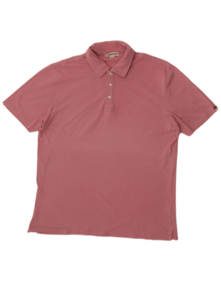 Polo Calvin Klein para hombre de algodón rosa medio