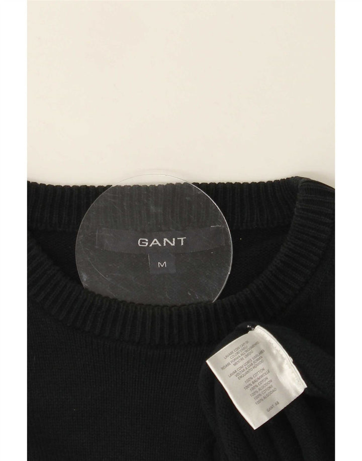 Gant Jersey De Cuello Redondo Para Hombre Jersey De Algodón Azul Marino Medio