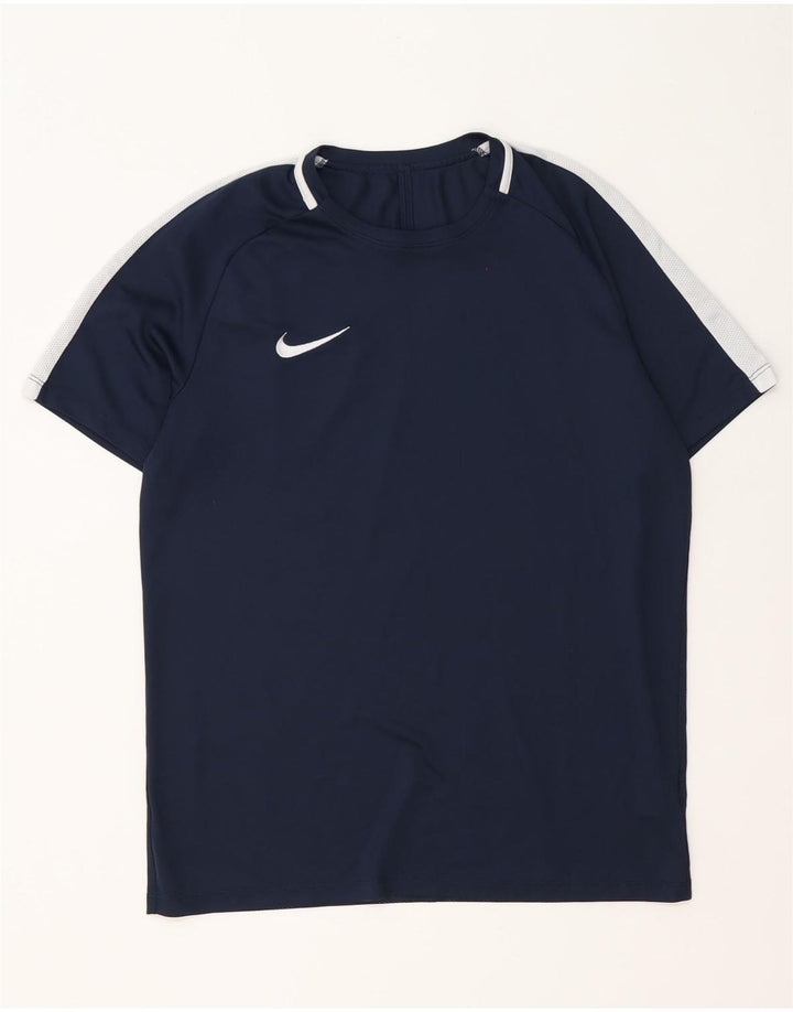 Camiseta Nike Dri Fit para hombre, talla grande, color azul marino, poliéster