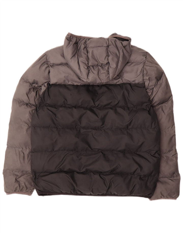 Adidas Chaqueta acolchada con capucha para niños 13-14 años Negro Poliéster color block