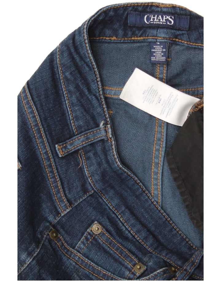 Chaps Vaqueros rectos para mujer US 14 XL W38 L31 Algodón azul