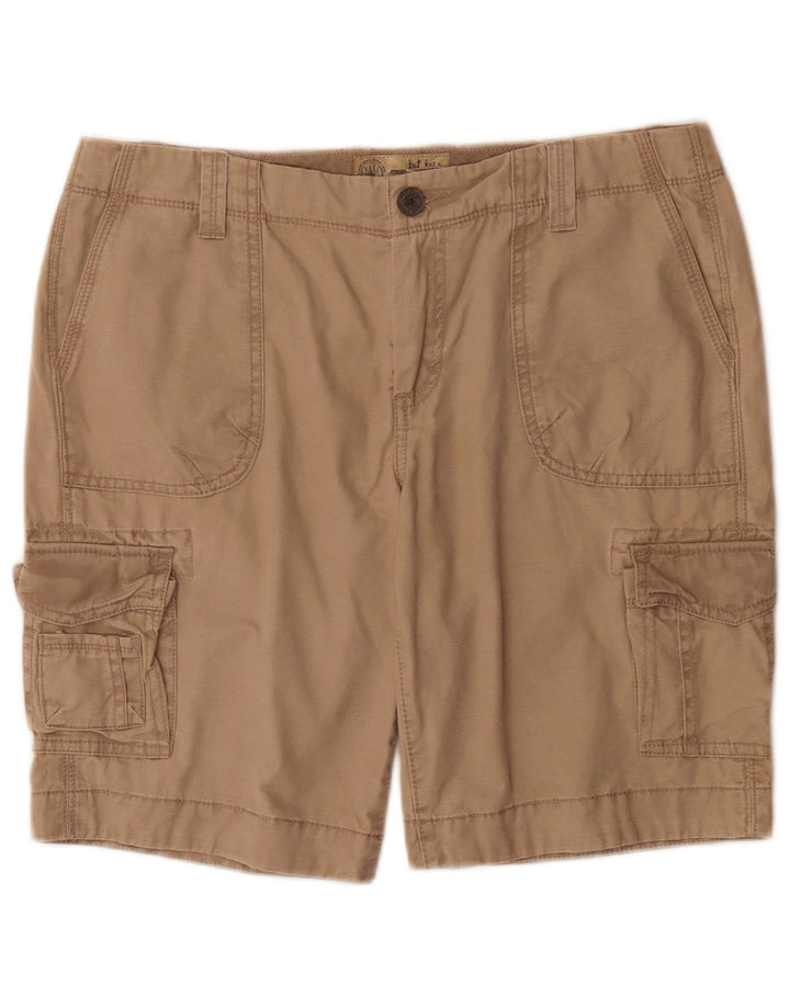Pantalones cortos cargo para mujer Fat Face UK 12 Medium W32 Algodón beige