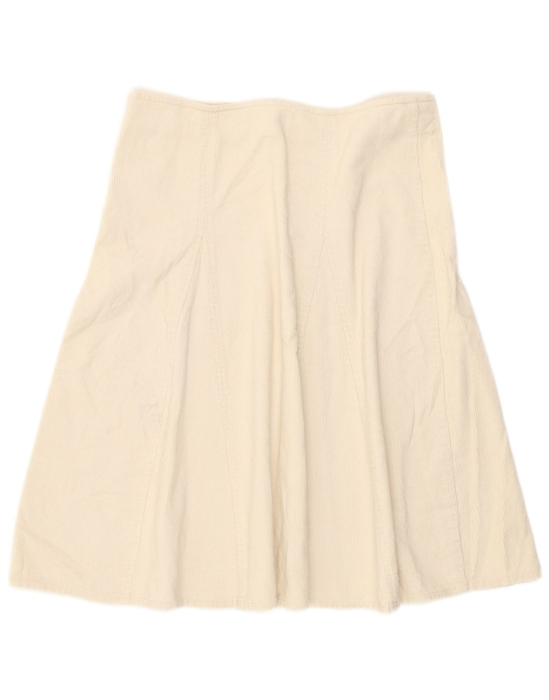 Zara Mujer Falda De Pana Mediana W28 Algodón Blanco