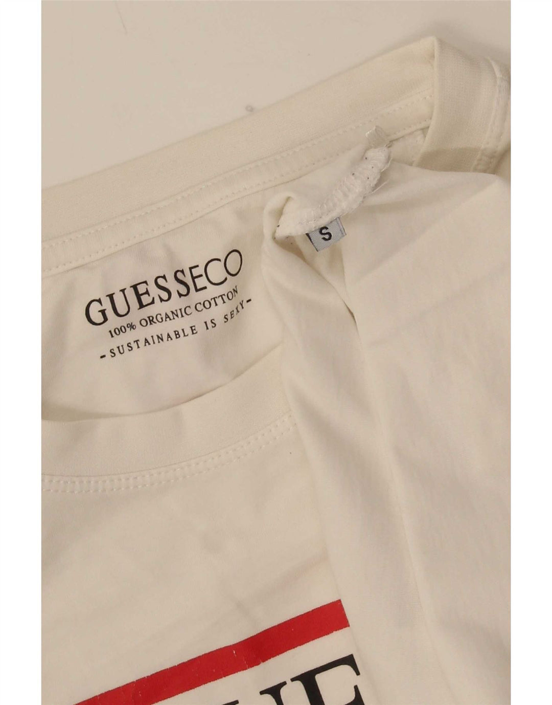 Guess Camiseta Gráfica para Hombre Top Pequeño Blanco