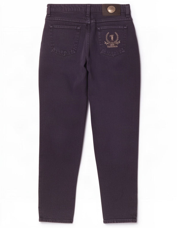 Vaqueros Trussardi Mujer Cónicos De Talle Alto IT 45 Medium W31 L31 Azul Marino