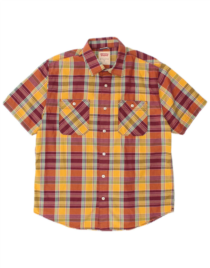 LEVI'S Camisa Manga Corta Mediana De Algodón A Cuadros Multicolor Hombre