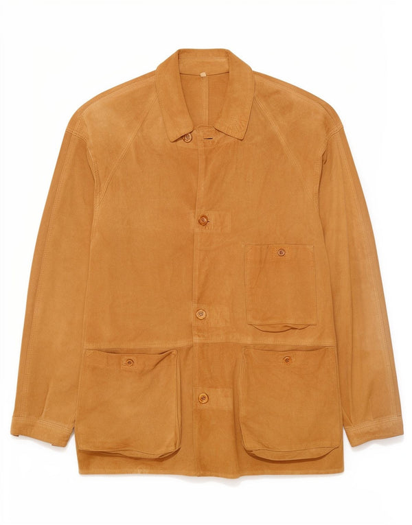 Chaqueta de ante vintage para hombre IT46 Pequeño Beige