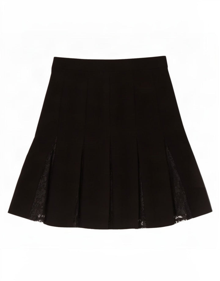 Worthington Falda Plisada para Mujer US 10 Grande W34 Poliéster Negro