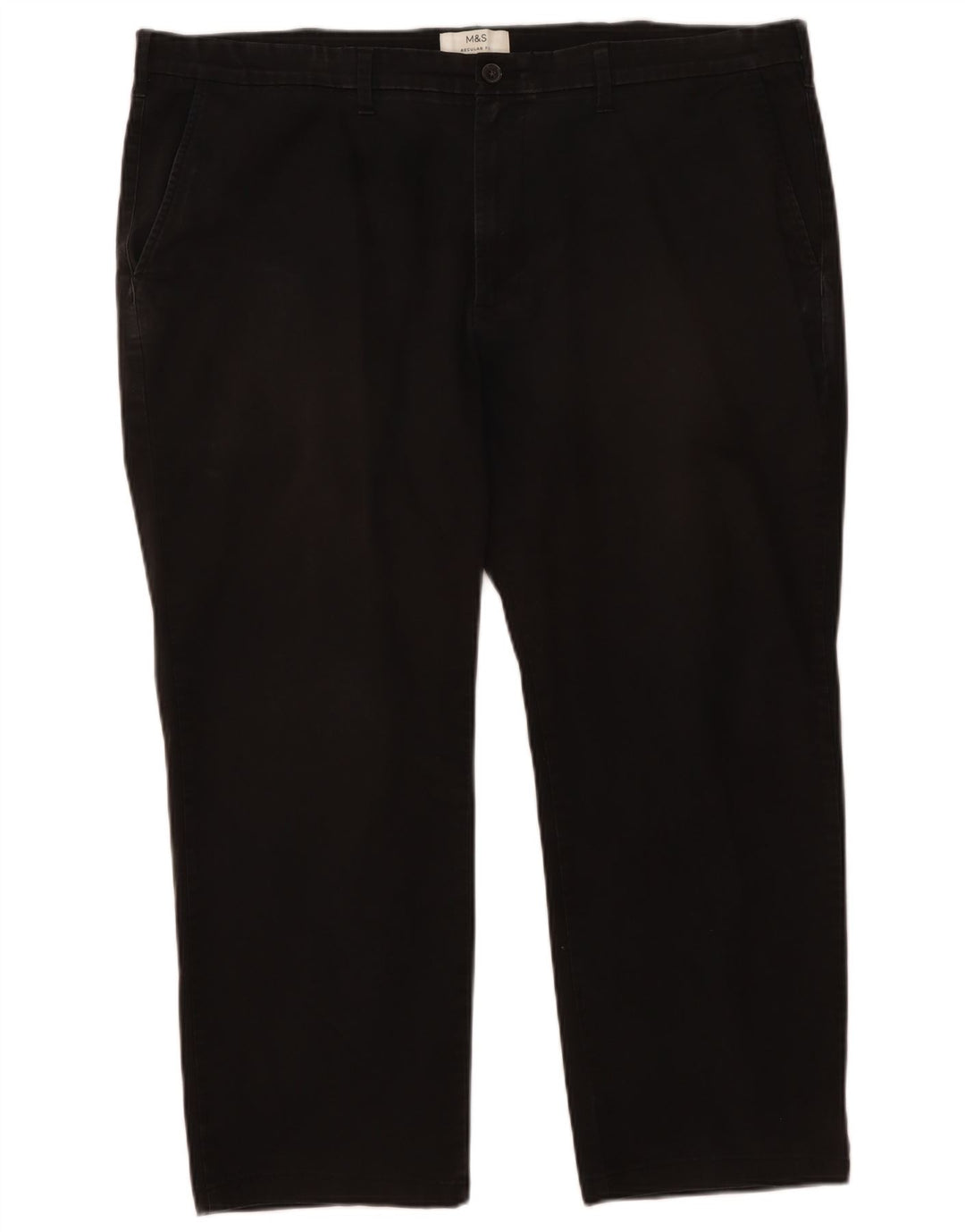 Marks & Spencer Pantalones cortos de corte regular para hombre W44 L25 Algodón negro
