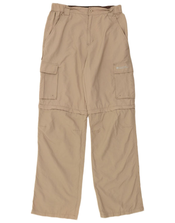 Pantalones cargo rectos para mujer de Mountain Warehouse W30 L31 Nylon beige