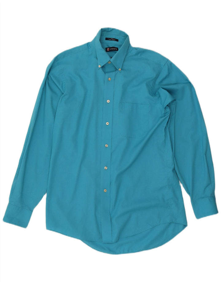 Chaps Camisa para hombre talla 15 1/2 algodón azul medio