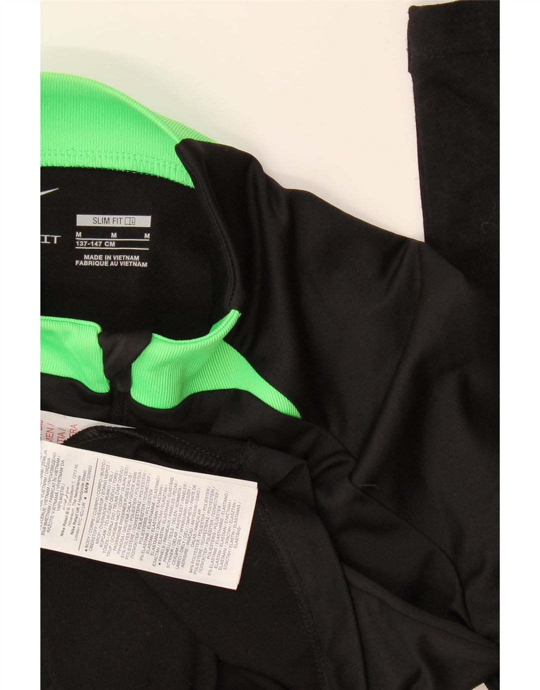 Nike - Chándal con cremallera y cuello para niños, talla mediana, color negro, 10-11 años