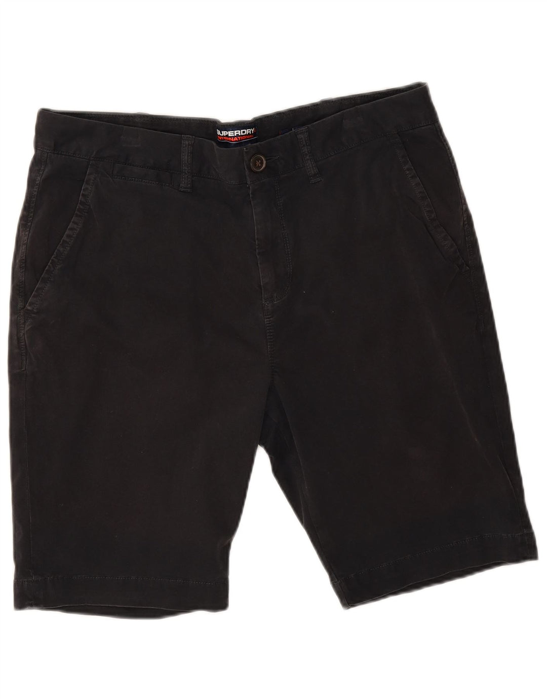 Superdry Pantalones cortos chinos para hombre W34 Large Algodón negro