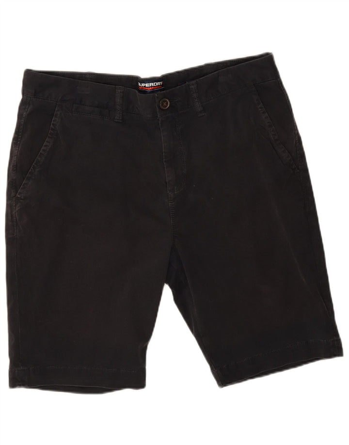Superdry Pantalones cortos chinos para hombre W34 Large Algodón negro
