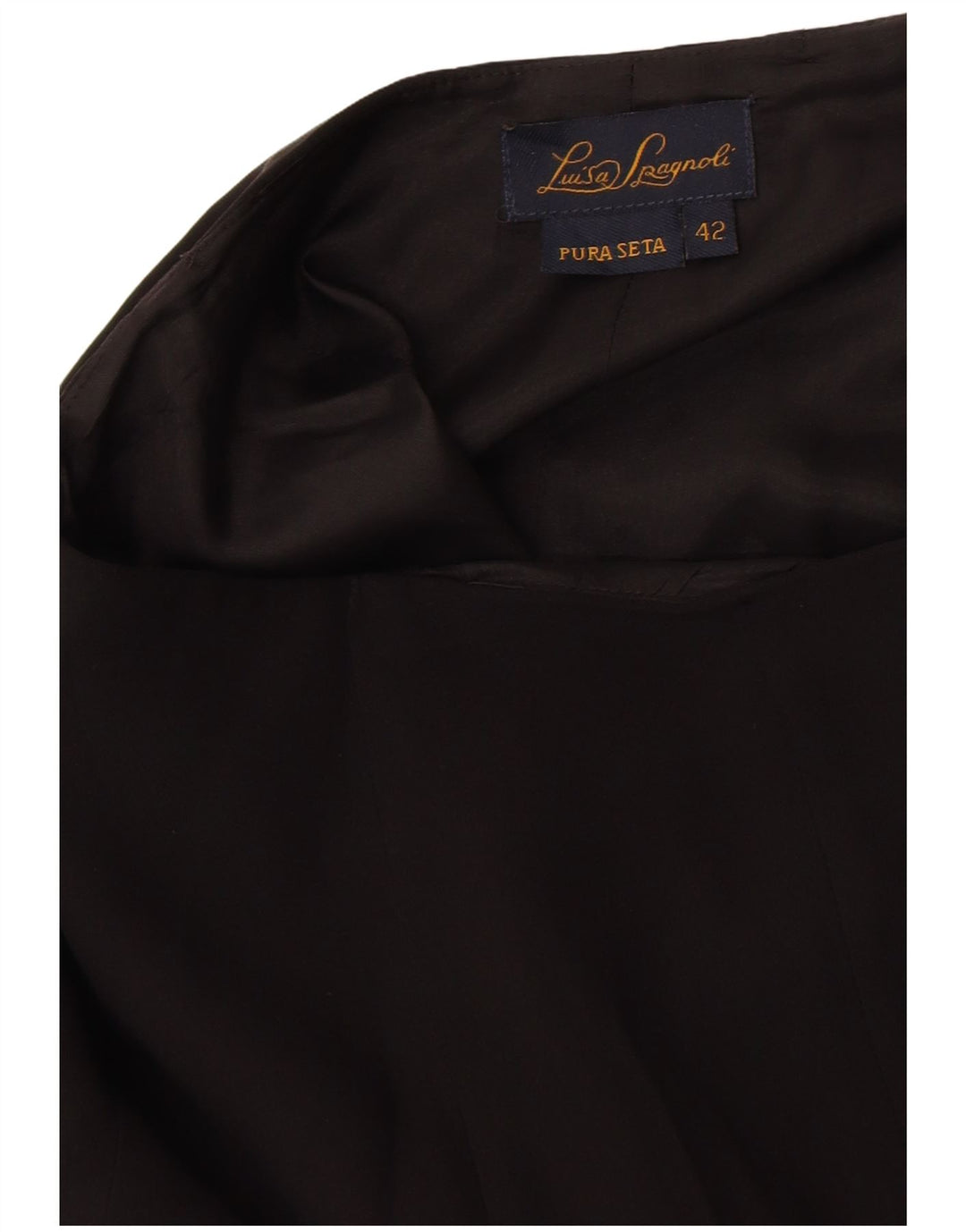 Luisa Spagnoli Falda trompeta para mujer IT 42 Medium W28 Seda negra