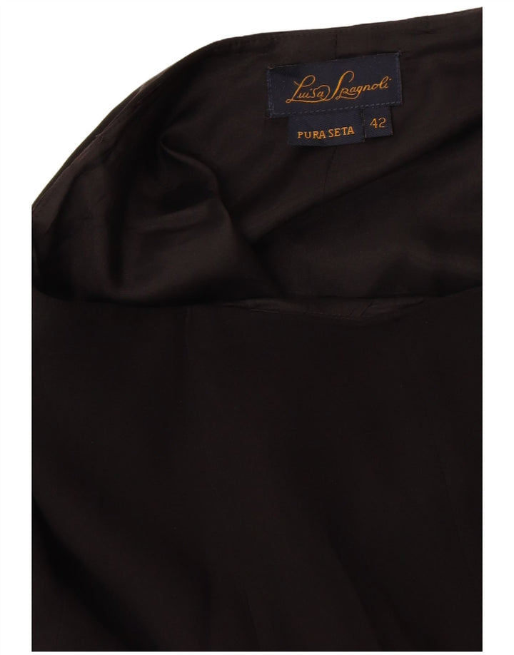 Luisa Spagnoli Falda trompeta para mujer IT 42 Medium W28 Seda negra