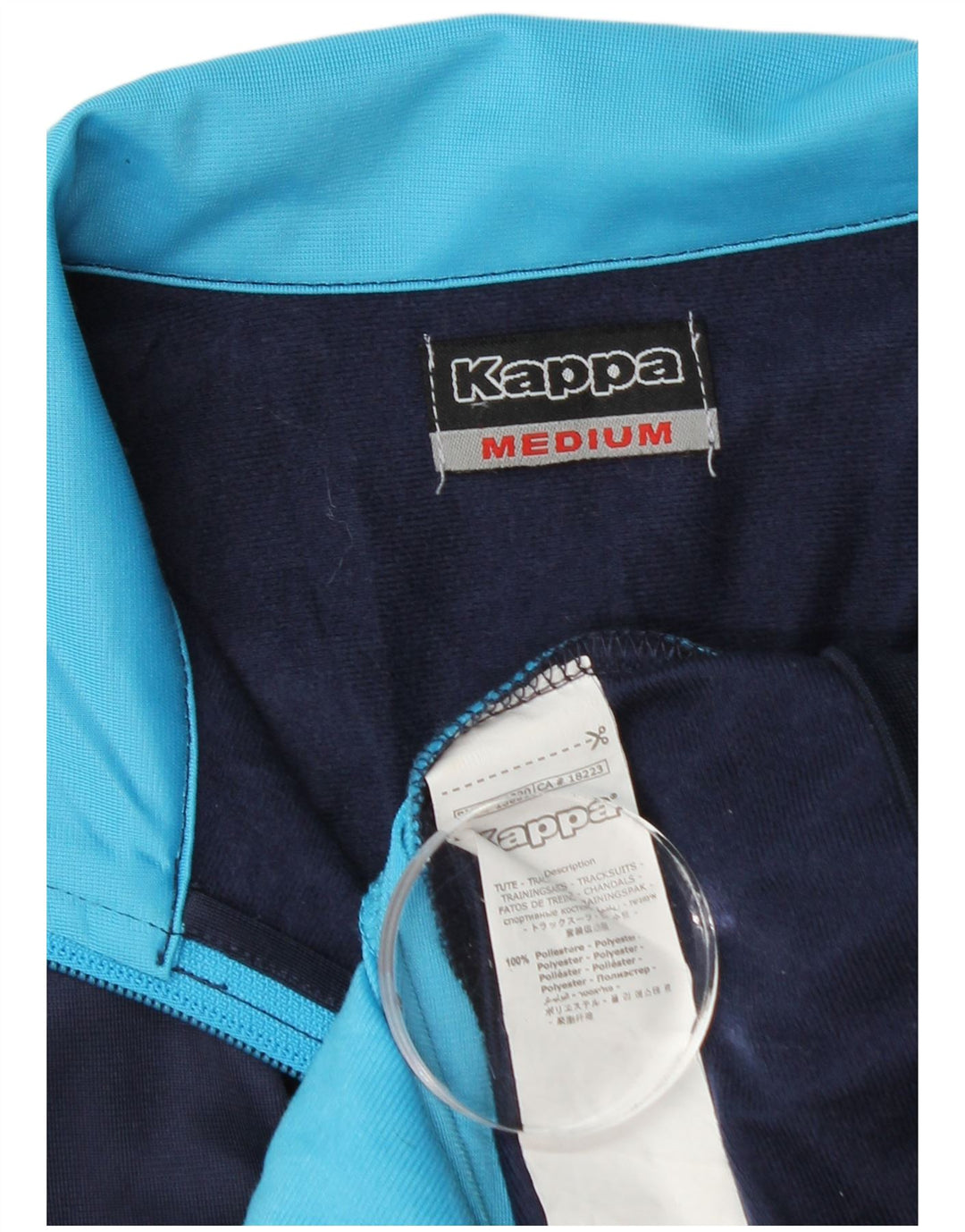 Kappa Chaqueta de chándal para mujer UK 40 Medium Azul marino Colorblock