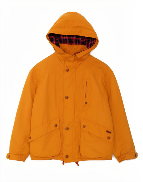 MCROSS Chaqueta cortavientos con capucha para hombre UK 44 2XL Amarillo