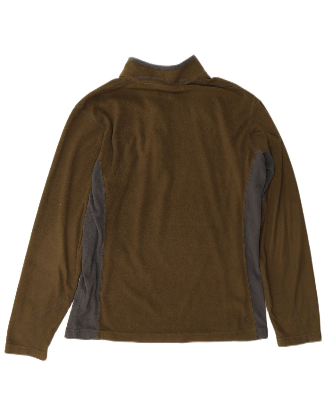 Columbia Jersey De Forro Polar Con Cremallera Para Hombre Pequeño Caqui Colorblock Poliéster