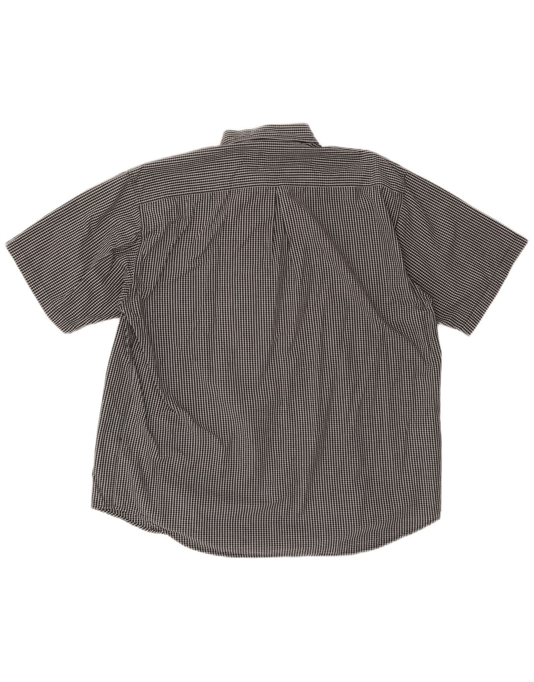 FILA Camisa de manga corta para hombre XL Algodón a cuadros negro