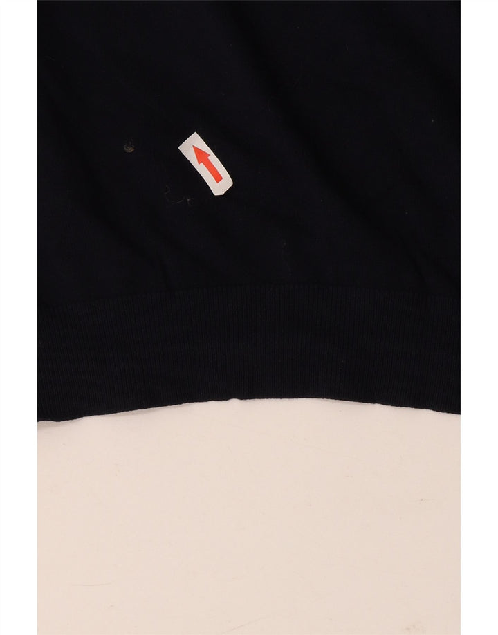 Zara Mens Crew Neck Jumper Sweater Grande Azul Marino