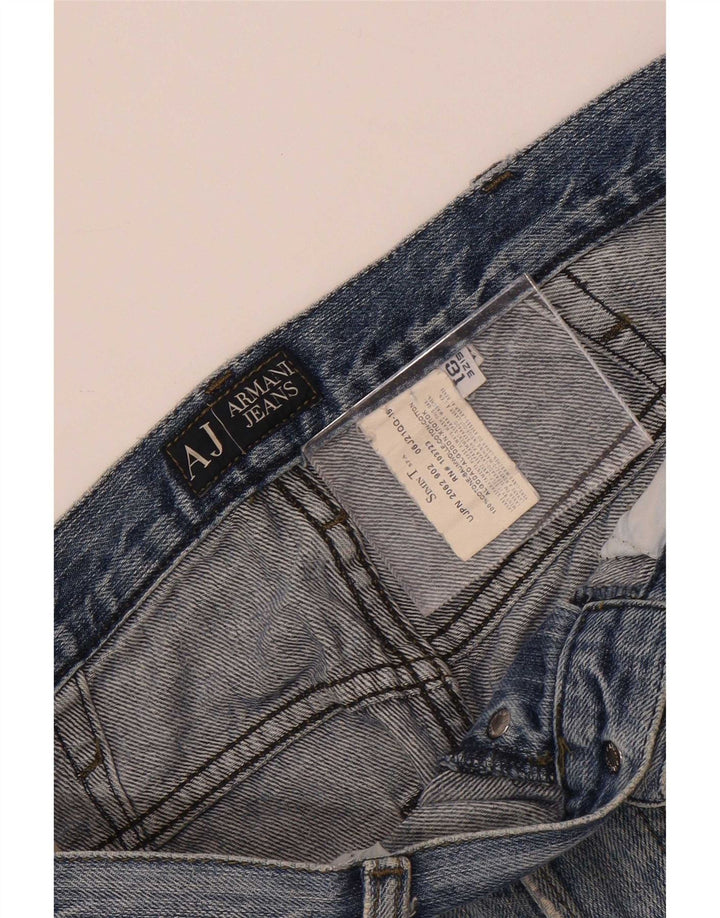 Armani Jeans rectos desgastados para hombre W31 L29 Algodón azul