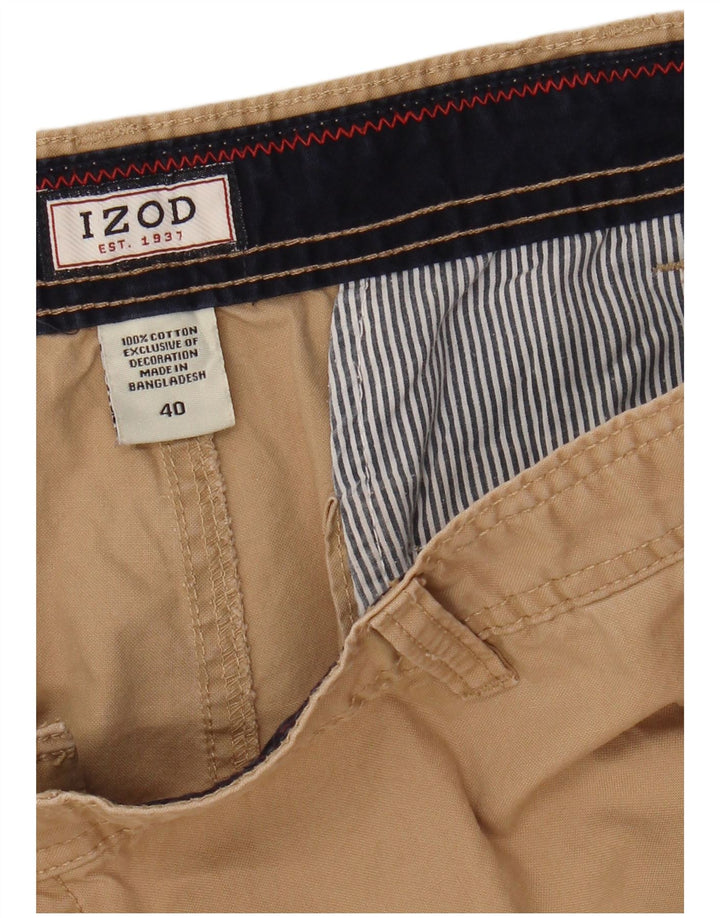 Izod Shorts Cargo Hombre W40 XL Algodón Beige