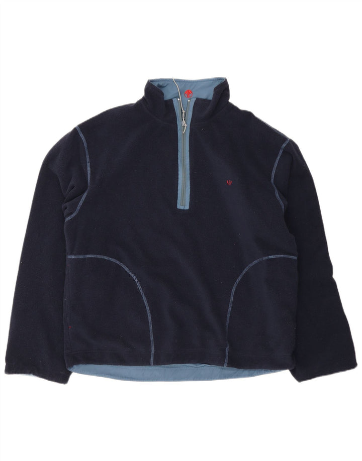 Jersey de forro polar reversible con cuello y cremallera para hombre de Fat Face Poliéster azul marino medio