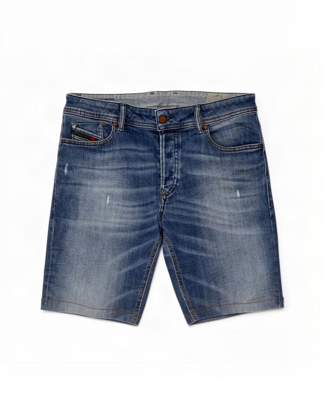 Diesel Hombre Sleenker Shorts De Mezclilla W33 Azul Medio
