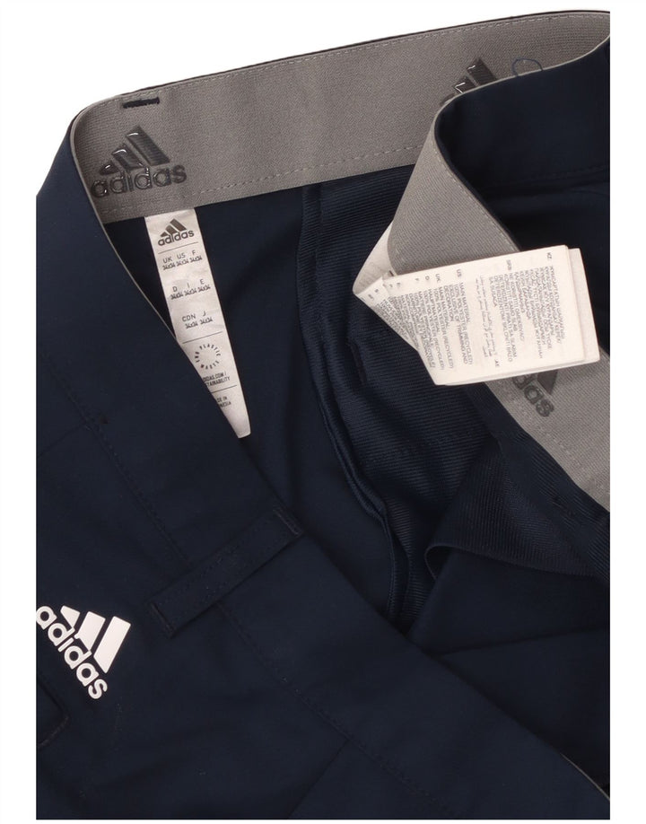 Pantalón Chino Slim Adidas Hombre W34 L34 Poliéster Azul Marino