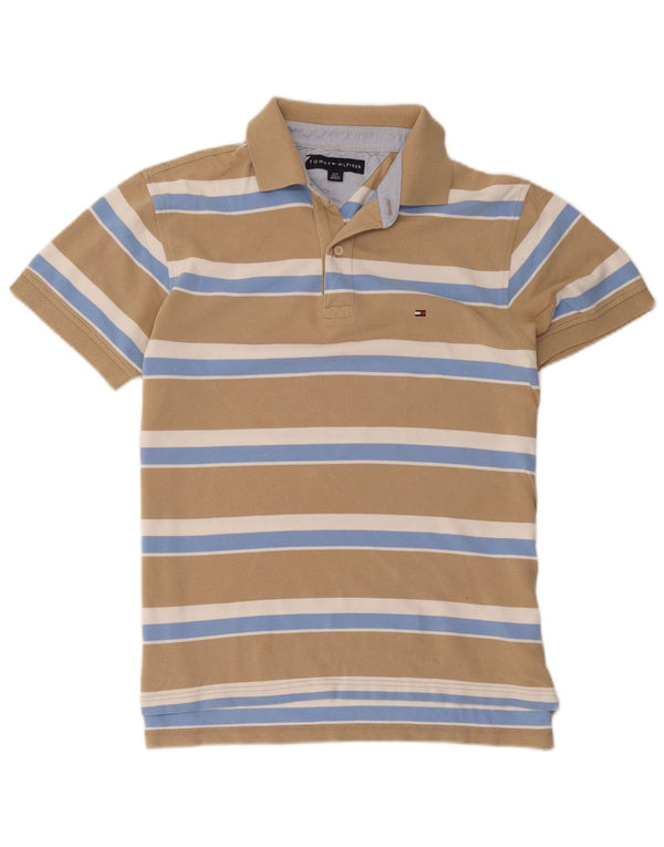 Polo Tommy Hilfiger para hombre de algodón a rayas beige pequeño