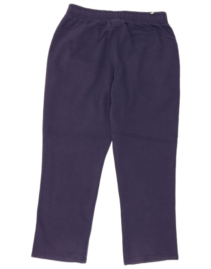 Puma - Pantalón de chándal para hombre, talla grande, algodón azul marino