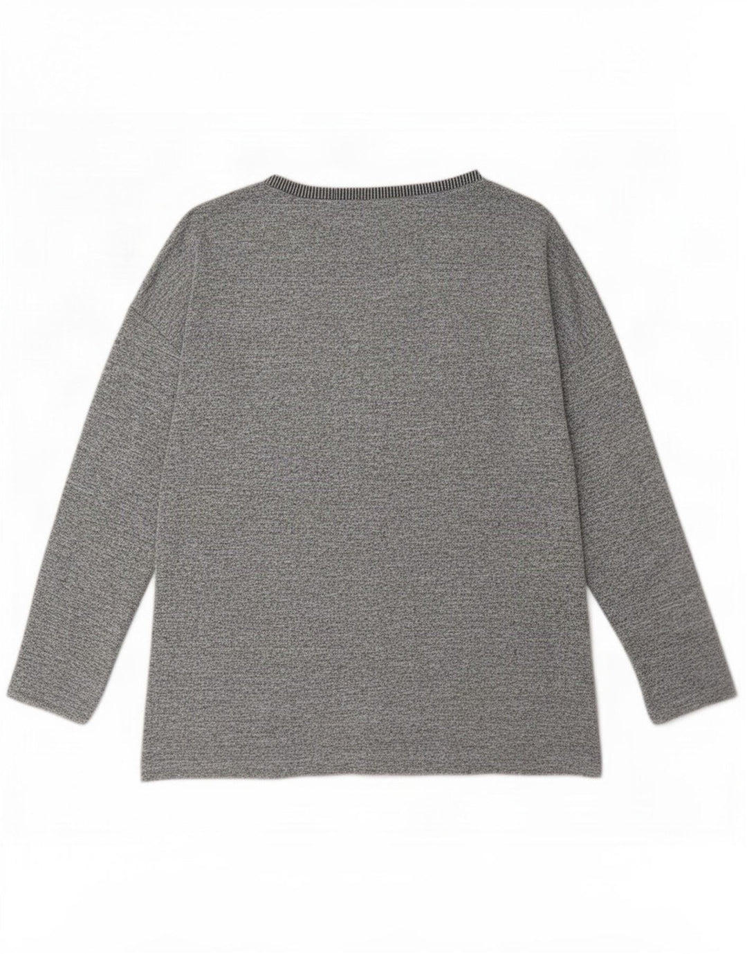 Oasis Mujer Top Manga Larga ES 44 Poliéster Color Block Gris Medio