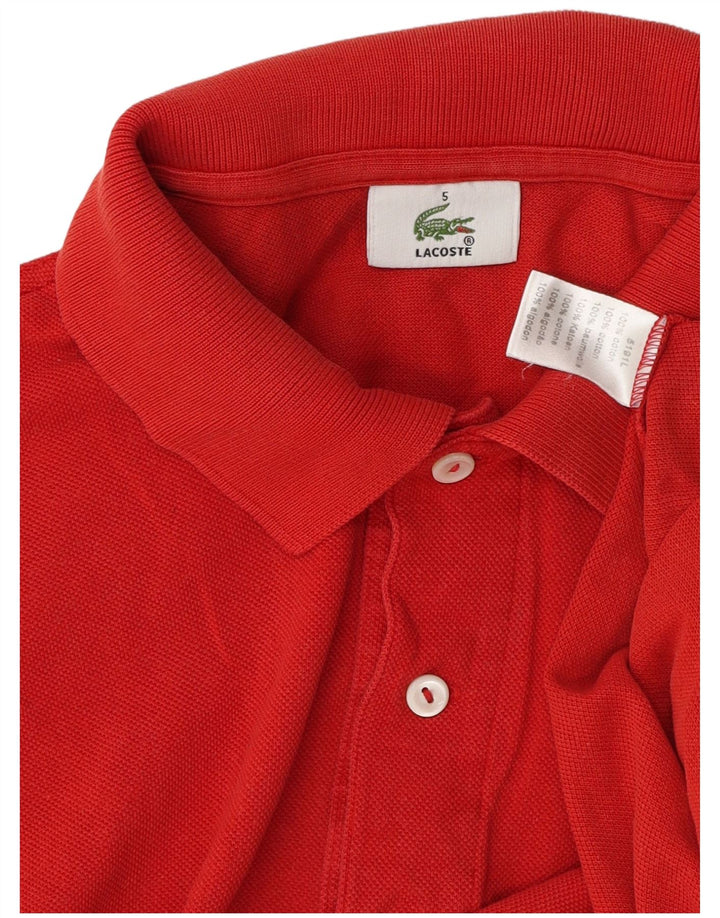 Polo Lacoste para hombre talla 5 grande algodón rojo