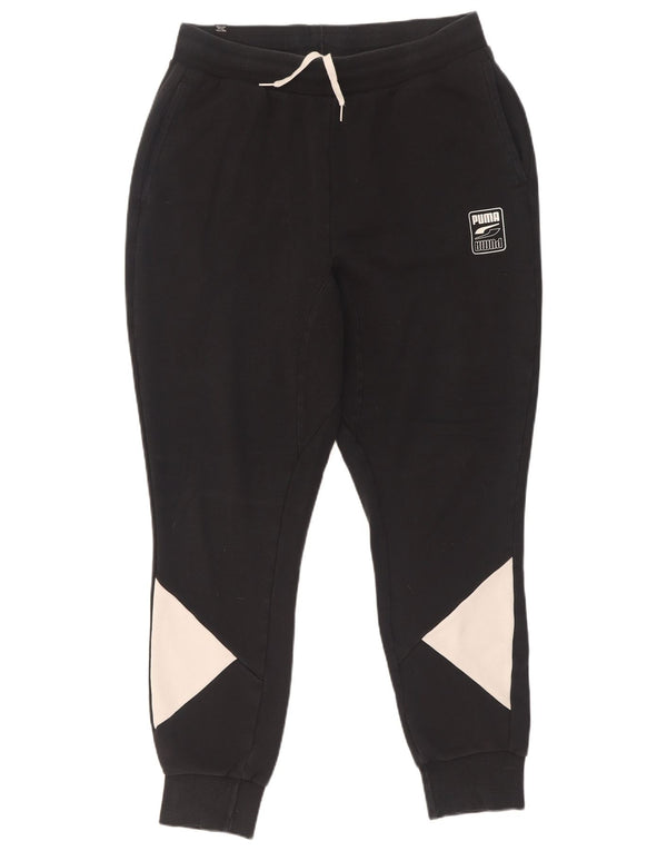 Puma Pantalones de chándal para mujer Joggers UK 40 Large Black Colourblock