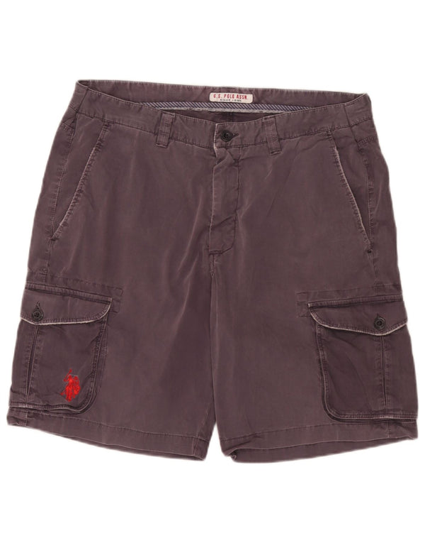 Asociación de Polo de EE. UU. Shorts cargo para hombre W36 Algodón negro grande