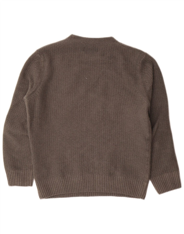 Barbour Jersey con Cuello Redondo para Niños 11-12 Años Lana Gris Medio