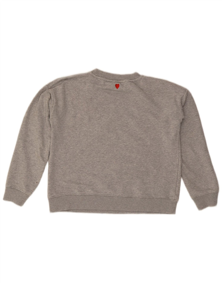 Tommy Hilfiger Mujer Crop Oversize Sudadera Jumper UK 10 Small Gris