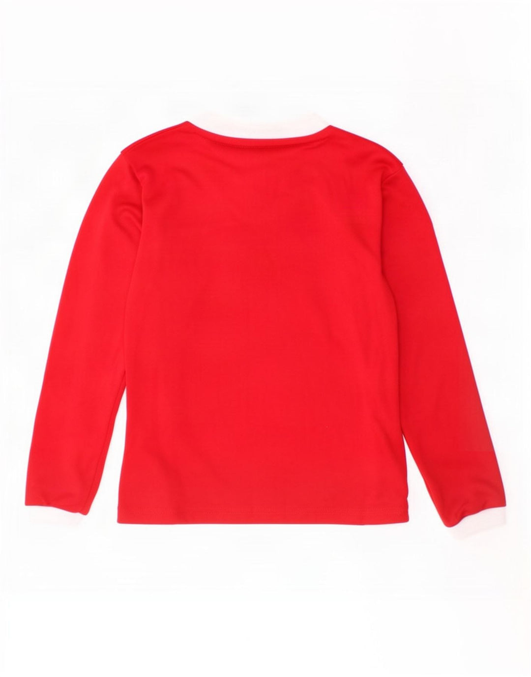 Adidas Chicos Climalite Top Manga Larga 7-8 Años Pequeño Rojo Colorblock