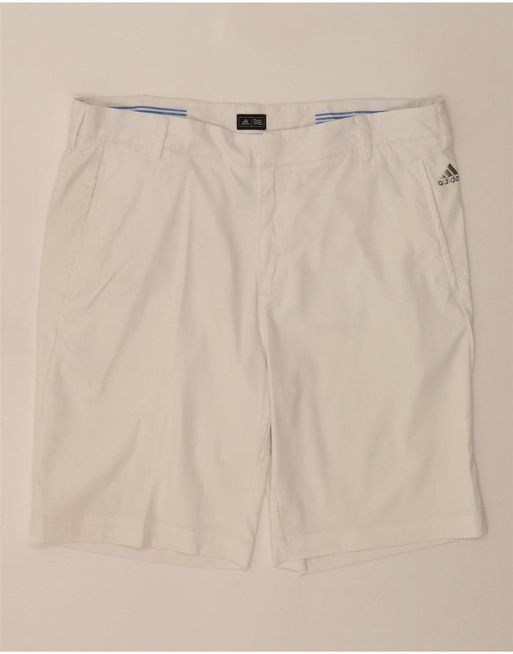 Adidas Mens Chino Shorts W34 Grande Poliéster Blanco